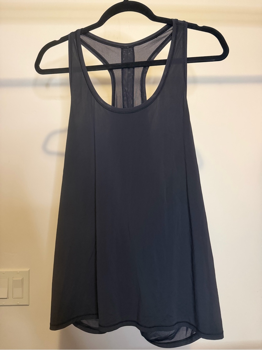 Lululemon Black Mesh Racerback Flowy Tank #44